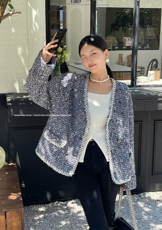 New autumn style! [YOOMINI] Korean long sleeved breasted short coat Q16274-W # WPL