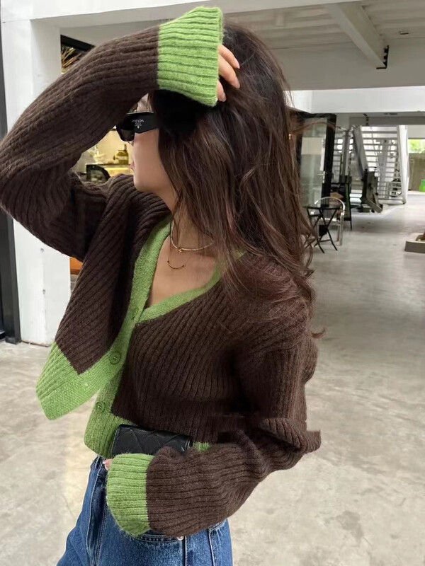 [MI] Korean version of the color-breasted warm sweater 1705 # PCZ
