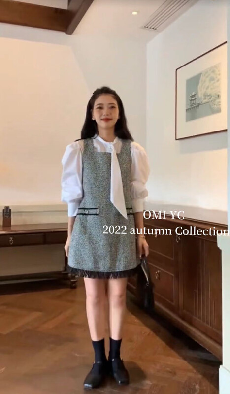 [O MI] Temperament small sweet vest dress dress 77205