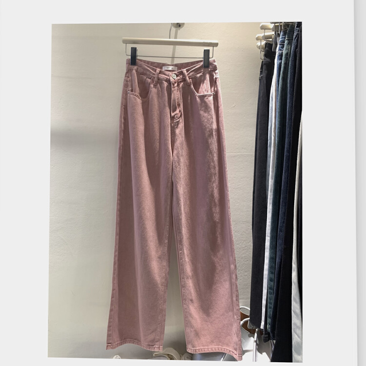 [MEET ME] Korean version of simple and versatile wide-leg jeans 1810 # L