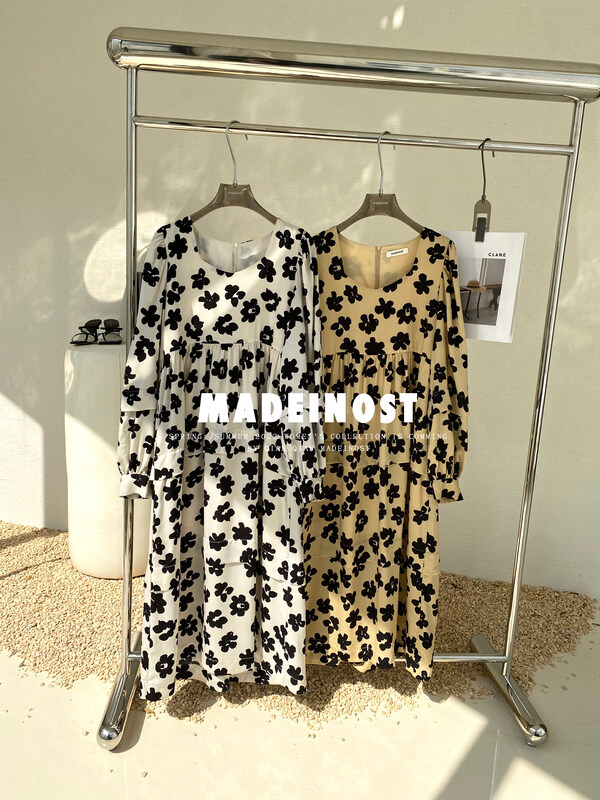 Original price 104.99! [Ousha MADEINOST] Vintage V-neck French Dress YS1-86162