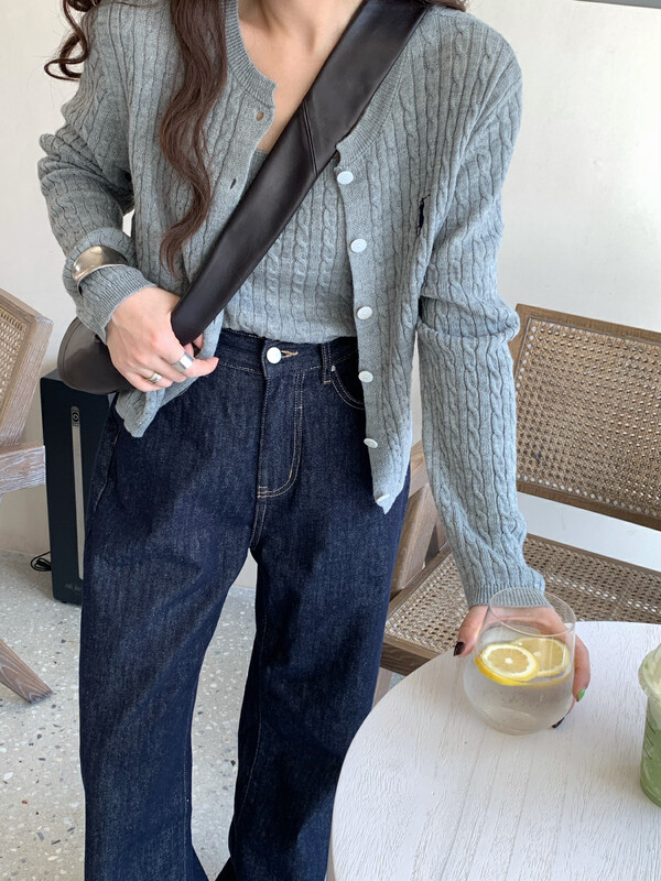 [ONIVINTAGE Ernie] Embroidered Twcord Two Set Cardigan OW224N6081
