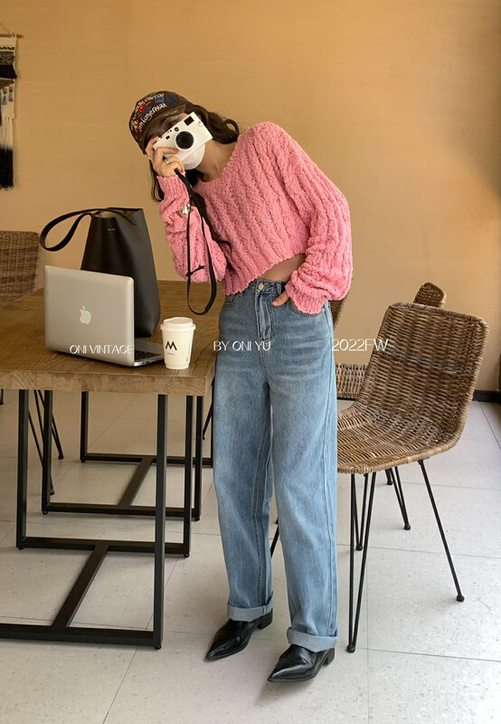 [ONIVINTAGE Ernie] Straight tube high waisted jeans jeans Jeans OW226T6088