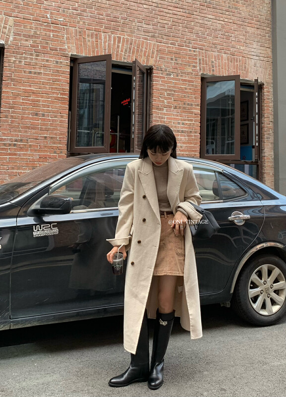 [ONIVINTAGE Ernie] Ccashmere ashece Coat OW226Y6132 # CQW