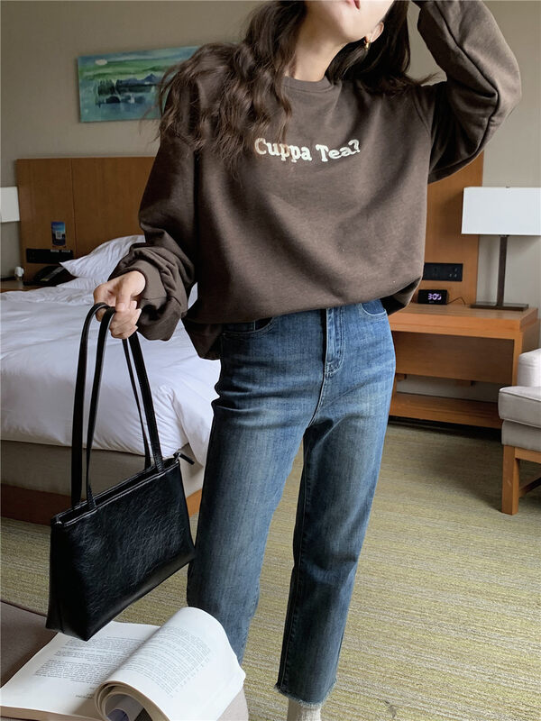 New autumn style! [ONEDAY] Straight skinny comfortable jeans 7073 # L