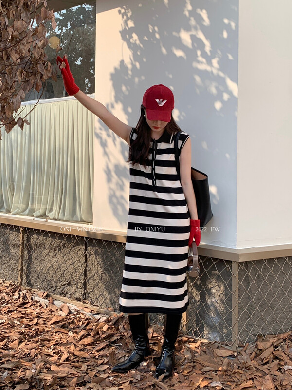 [ONIVINTAGE Ernie] Lapel Sleeveless Woolen Dress Dress OW226M6126 # CQW