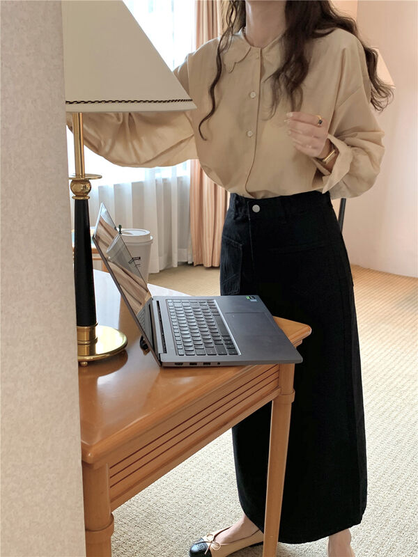 Autumn on the new![ONEDAY] Double Pocket Fashion Korean Skirt YS-81109 # L