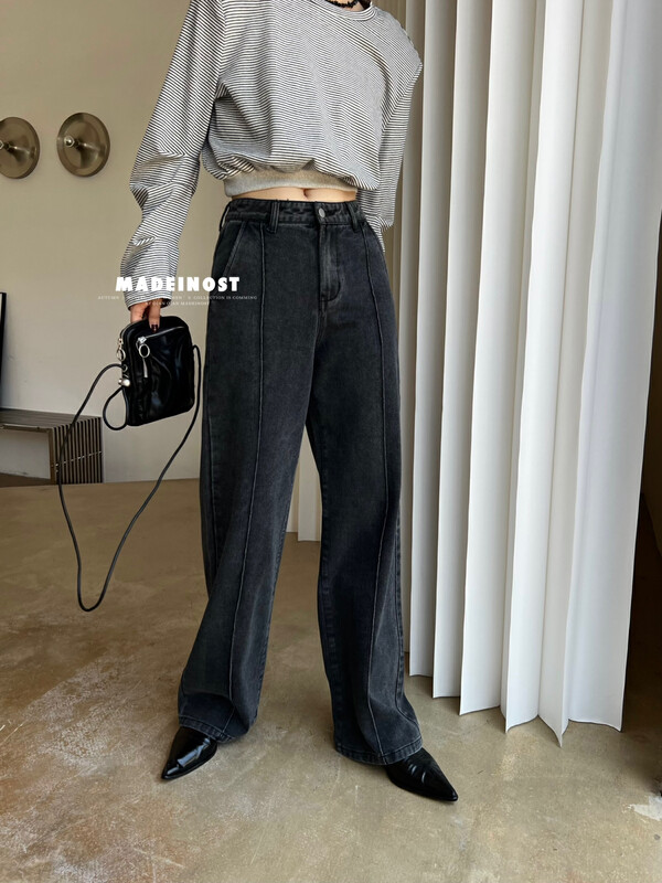 [Osha MADEINOST] Fall New Low Waist Casual Wide Leg Jeans 87207