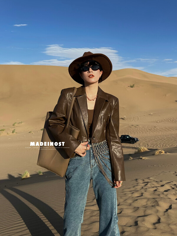 [Osha MADEINOST] Big brand niche design sensitive tassel leather clothes 87092