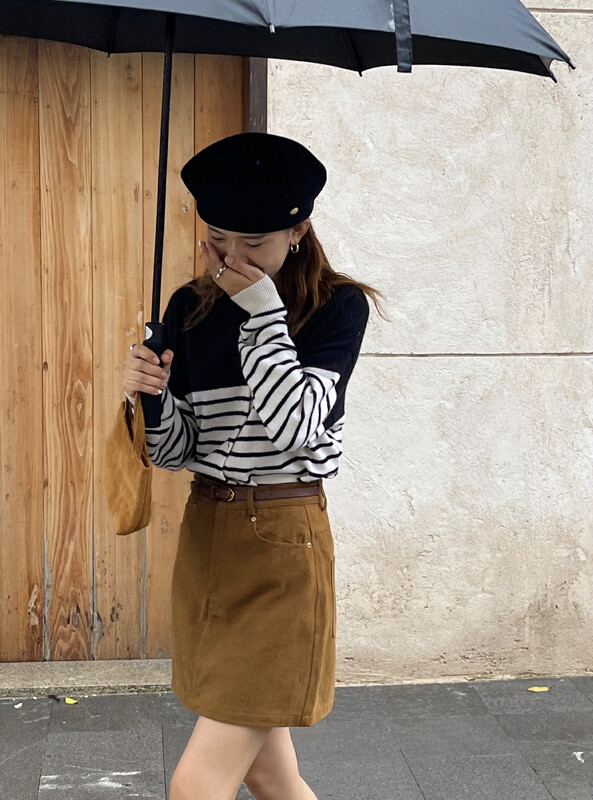 [EVER TRUE] Striped Korean Edition Fall Cardigan Loose Long Sleeve Knitting Cardigan 65007 # CLS