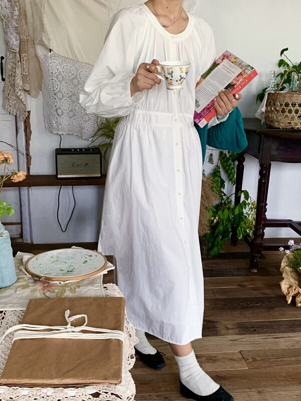 New autumn style! [EVER TRUE] Fresh and simple, over knee, loose and thin style dress 11223 # CLS