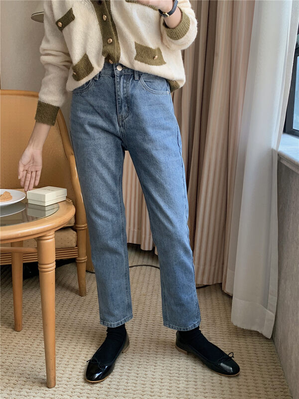 Autumn on the new![ONEDAY] Side Fork Comfort versatile Jeans YS-7061 # L