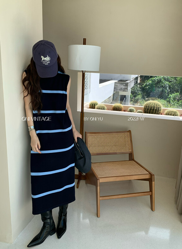 [ONIVINTAGE Ernie] Sleeveless Woven Dress OH226N6272 # CQW