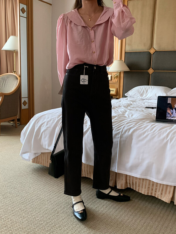 Early autumn on the new![MEET ME] Korean straight tube skinny jeans 61511 # LL