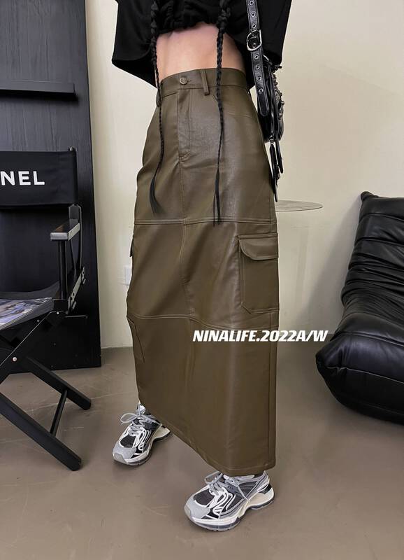 New autumn style! [NINA LIFE] Korean version high waist temperament skirt 6377 # ZXL