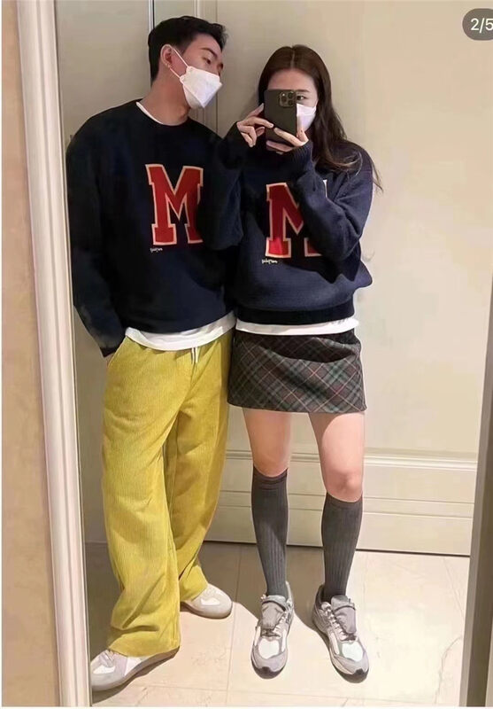 New autumn and winter![Yan Zhen] Casual large letter M print warm sweater 56356 # PCZ