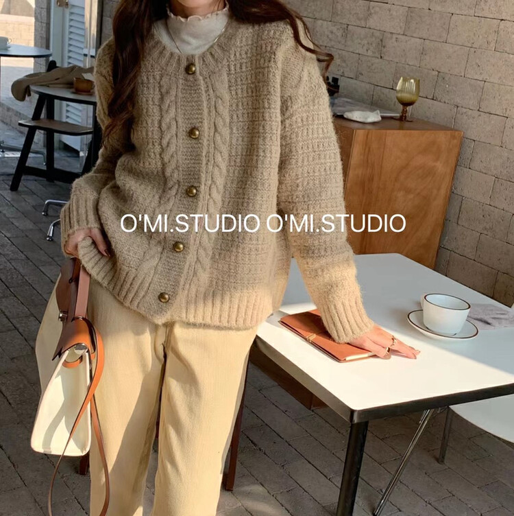 Winter on the new![O MI] Korean ins twist Warm Sweater 23505 # FHX