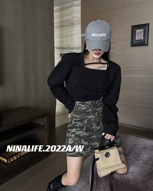 Original price: 76.70! New ones in early autumn![NINA LIFE] Fashion Korean version joker short square collar hoodie 6226 # ZXL