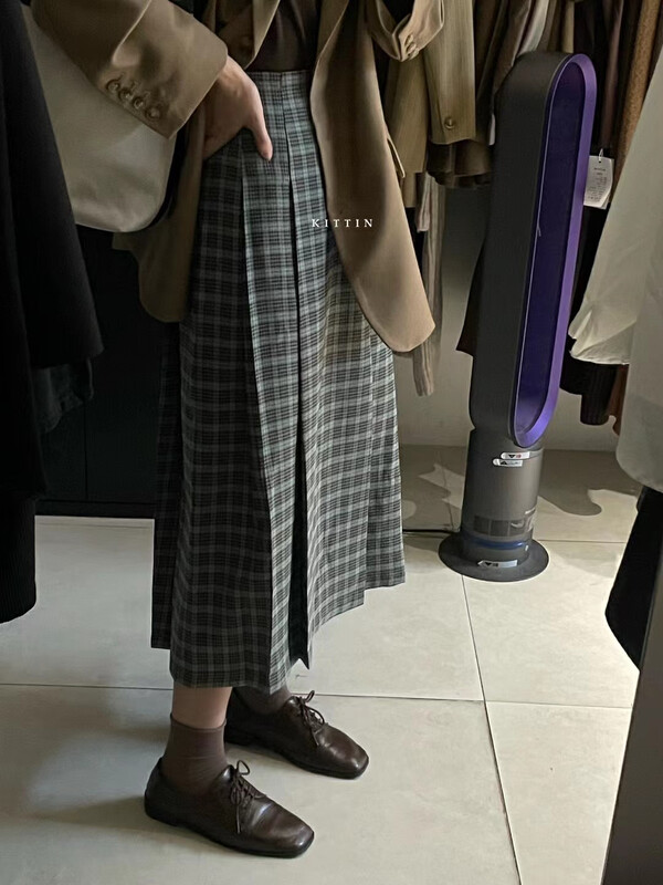 [KITTIN] Korean Version Plaid Skirt 6127 # FHX