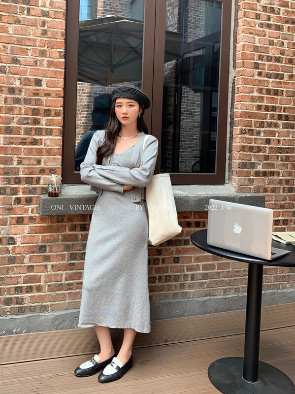 [ONIVINTAGE Ernie] Two woolen dress dress OW226M6117