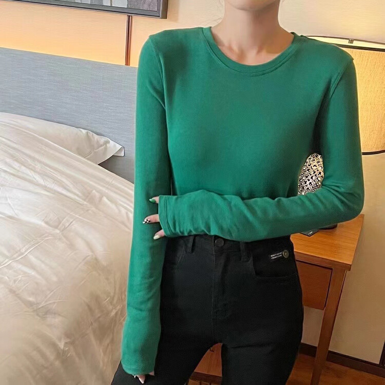 Live! [Yuanxi] Simple solid color versatile base shirt 7133 # LSL