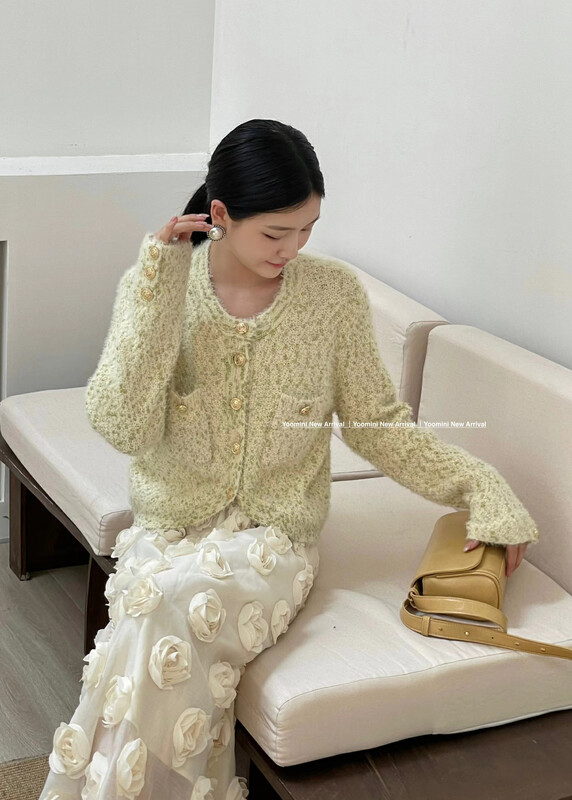 New autumn style! [YOOMINI] Korean Versatile Solid Long Sleeve Warm Sweater Q13694-S # WPL