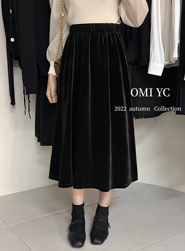[O MI] 350 g Thick Velvet Skirt skirt 23392