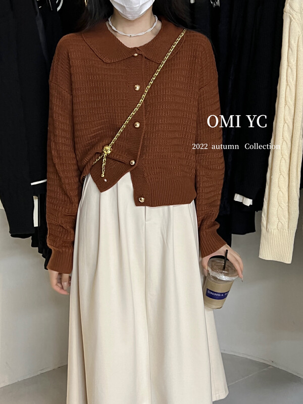 [O MI] Vintage little fragrant doll collar warm sweater 3337 # FHX