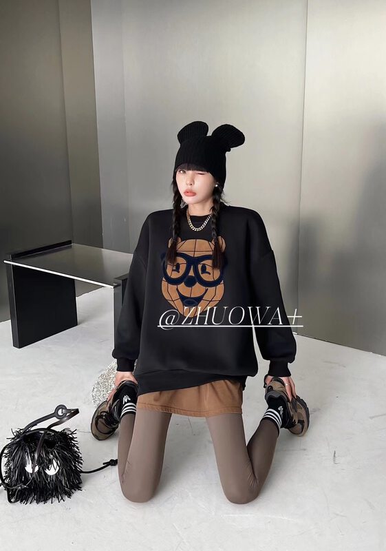 [Buyer Yan Xuan-Zhuowa] Cartoon pattern print loose edition hoodie 5710 # CL