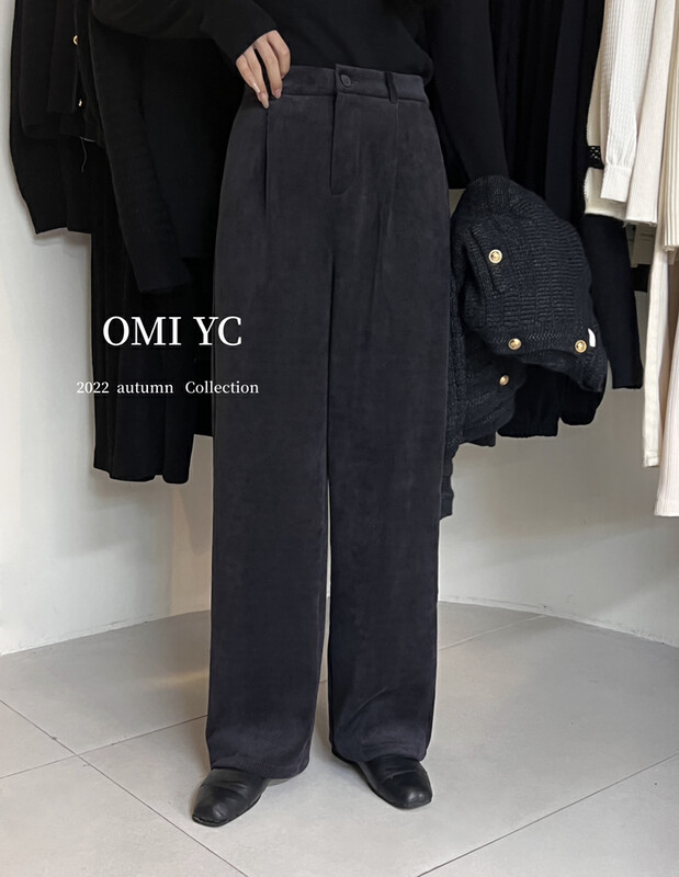 Winter on the new![O MI] Thick, plush, wide-leg slacks, YS8222 # FHX