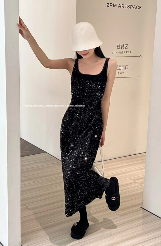 [YOOMINI] Fashion Show Thin Sequin Dress Q16294-V # WPL