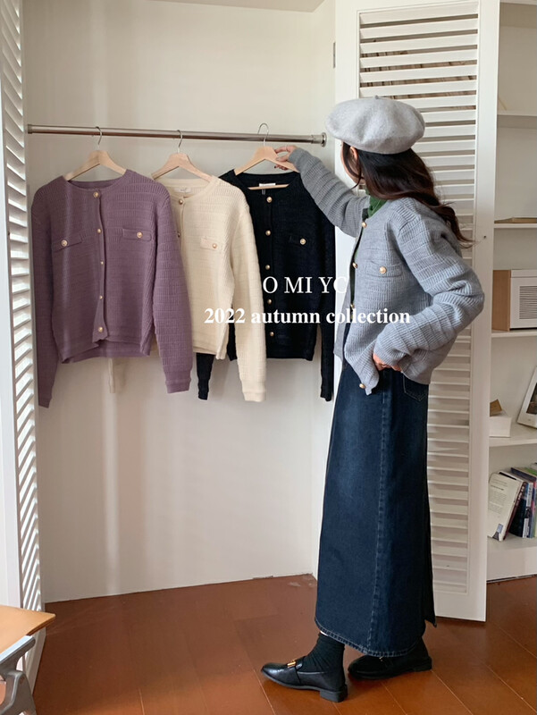 Autumn on the new![O MI] French temperament round collar small fragrant wind warm sweater 3313 # FHX