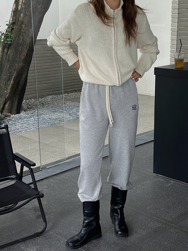 New autumn style! [EVER TRUE] Embroidered loose fitting casual pants 21425 # CLS
