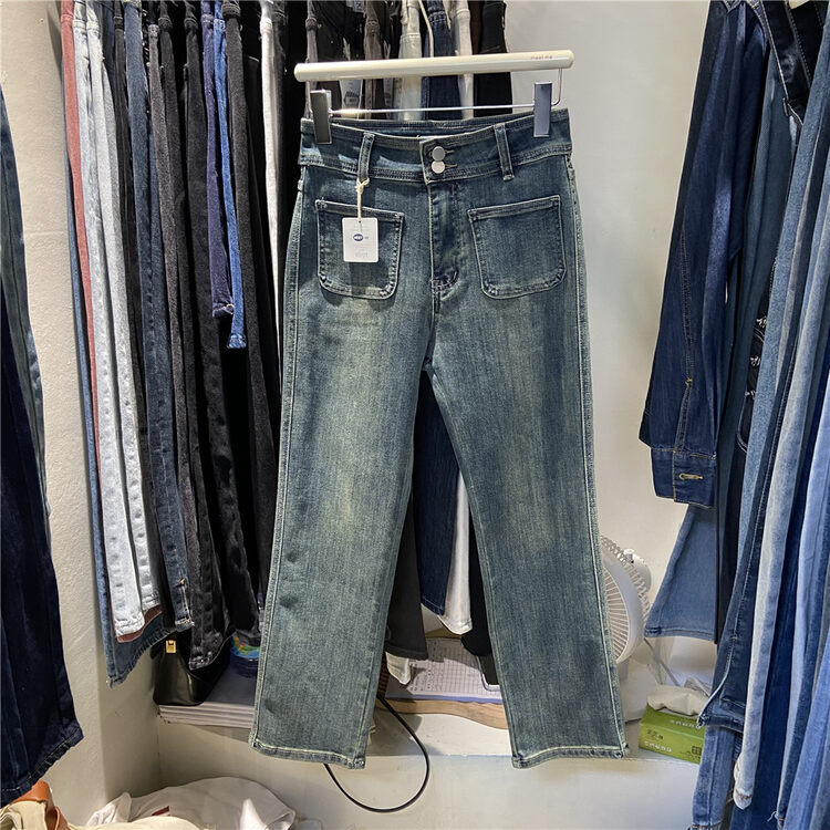 Autumn on the new![MEET ME] Smooth and versatile jeans 61537 # L