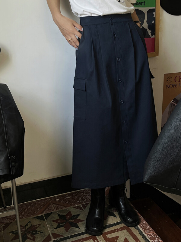 Autumn on the new![EVER TRUE] Japanese and Korean Ming line design sense advanced skirt 13218 # CLS