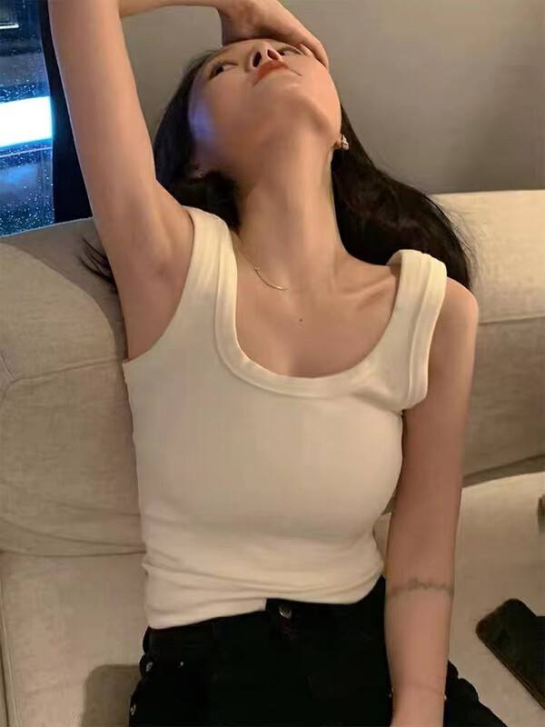 direct seeding ㉚![Yuan Xi] Add thick u-neck sleeveless vest / sling YS4-3080 # LSL
