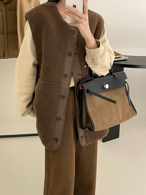 [KITTIN] Korean Lamb Vest 290 # FHX