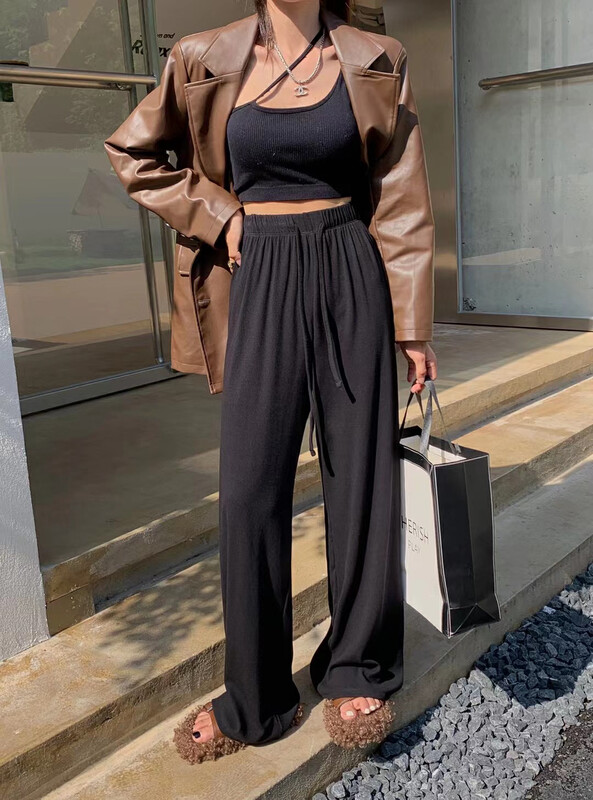 Autumn on the new![Yuan Xi] Comfortable and versatile solid color casual pants YS2-3059 # LSL