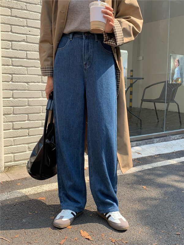 Autumn on the new![MEET ME] Korean Straight tube loose jeans YS-8113 # L