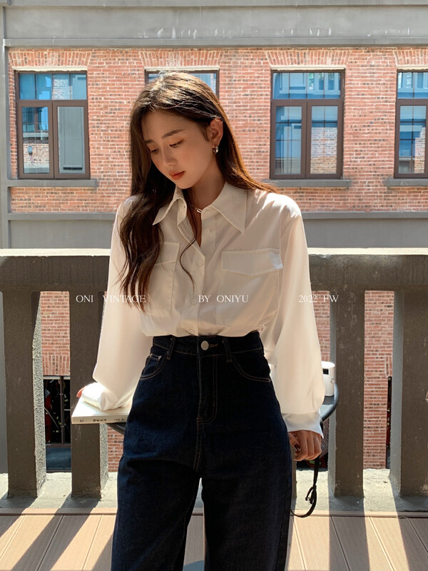 [ONIVINTAGE Ernie] Double Pocket tooling versatile shirt shirt OH222S4559