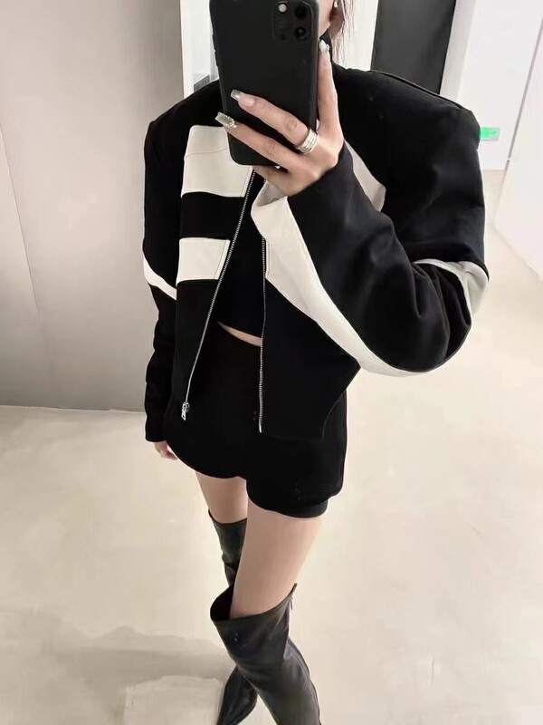 New autumn and winter![Yan Zhen] Casual color cushion shoulder arc cut short coat 93371 # PCZ