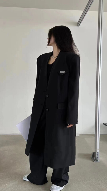 [MI] Fashion solid color medium-long temperament suit 1701 # PCZ