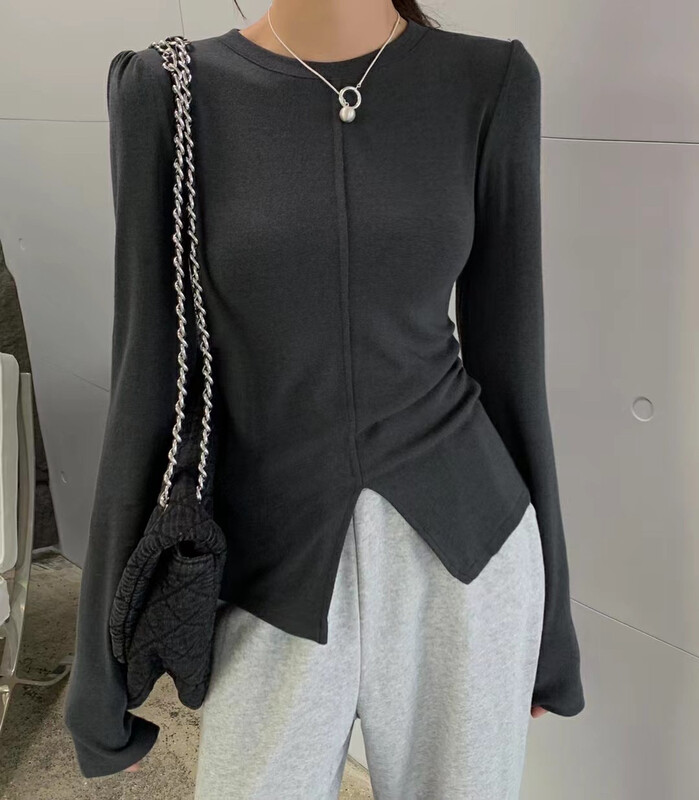[Yuanxi] Split Fashion Korean Simple Undercoat YS4-3069 # LSL