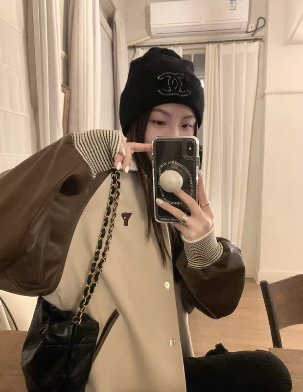 Winter on the new![Amanda] Korean Letter Embroidery Loose versatile Baseball Dress Jacket 8829 # PCZ