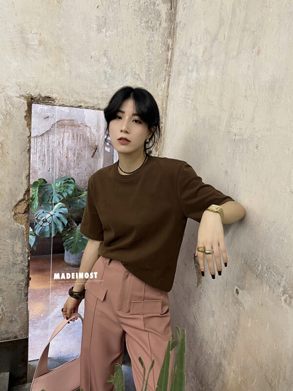 [Osha MADEINOST] Autumn new thick coat with a necessary short-sleeved T-shirt 87233