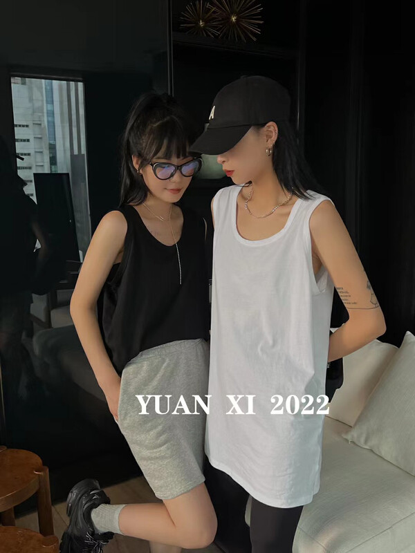 Early autumn on the new![Yuan Xi] Korean version of simple loose vest / sling YS1-6062 # LSL