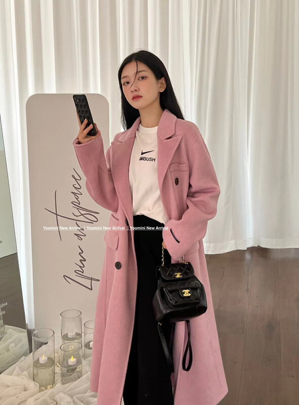[YOOMINI] Korean fashion loose coat (80% wool) Q16111-W # WPL