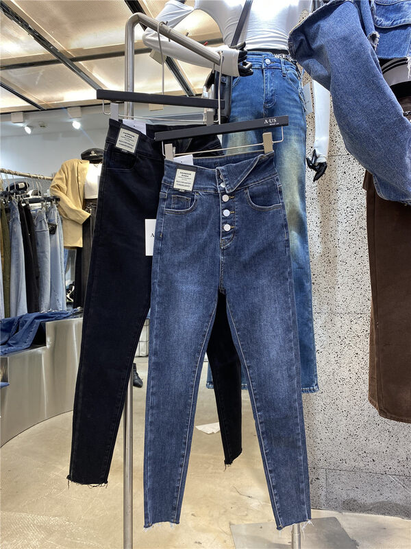 Autumn on the new![AUS] Waist Flip Small Foot Jeans 6372 # LSW