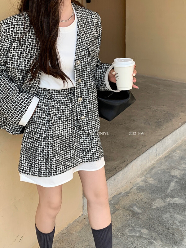 [ONIVINTAGE Ernie] Fake two A word skirt skirt (with belt) OH226D6324