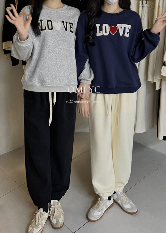 New winter style! [O MI] Plush letter embroidery sweater 99201 # FHX